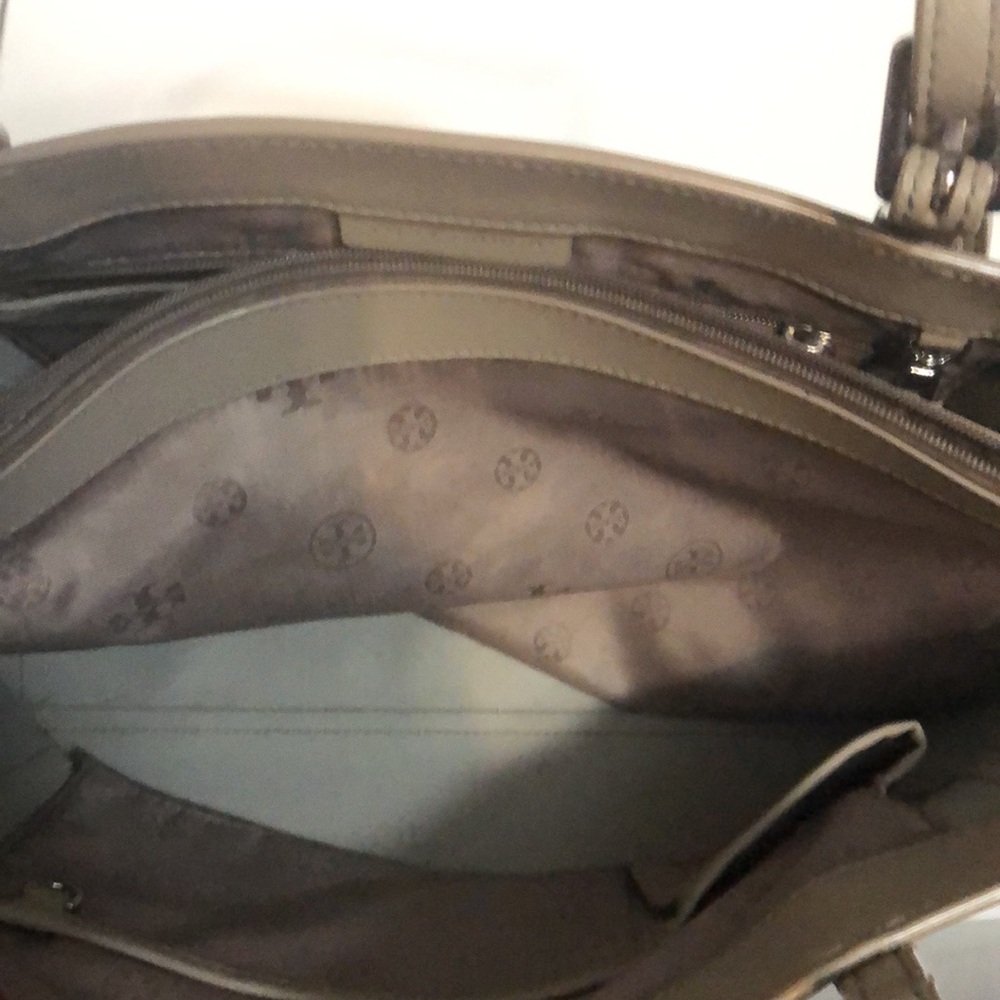 Tory Burch Taupe Leather Tote Bag - Picture 9 of 10